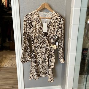 Joie Jaide Dress in leopard - size M